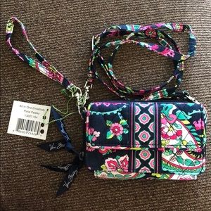 All in One Crossbody Wristlet in Petal Paisley